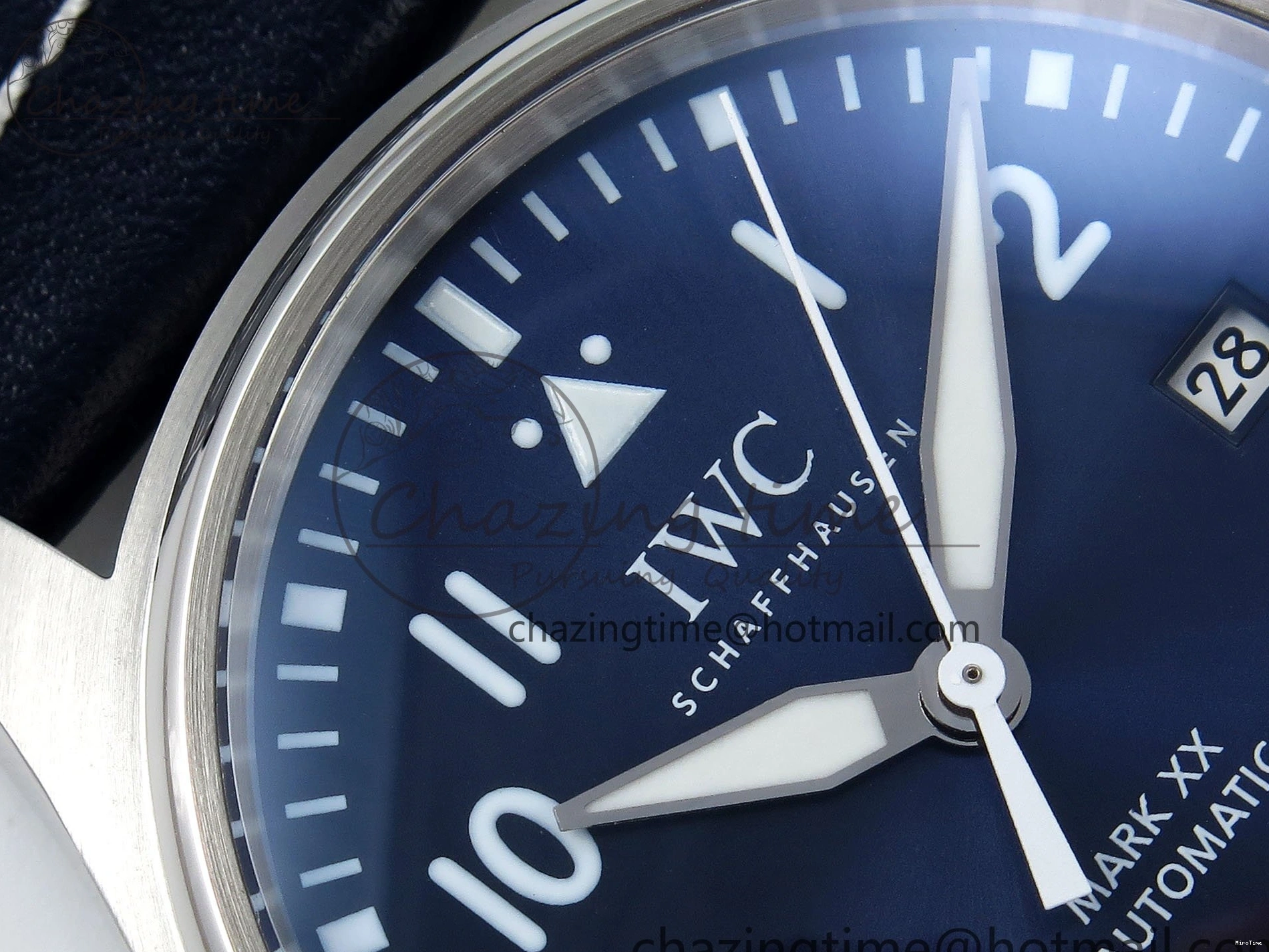 MIROTIME 0401 DailyWear Pilot Mark XX BLSF 1:1 Best Edition Blue Dial on Blue Leather Strap MIYOTA 7022